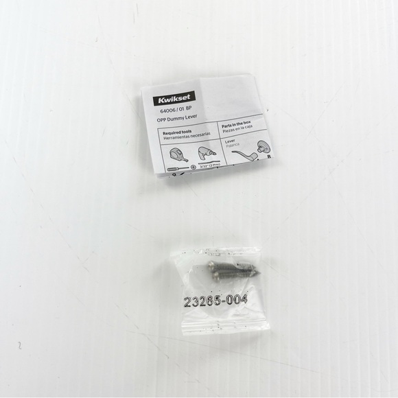 Kwikset Balboa Dummy RH Satin Nickel Lever Pull Doorknob - Picture 3 of 5